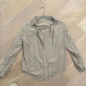 Everlane Gray Silk Button Down Shirt XS